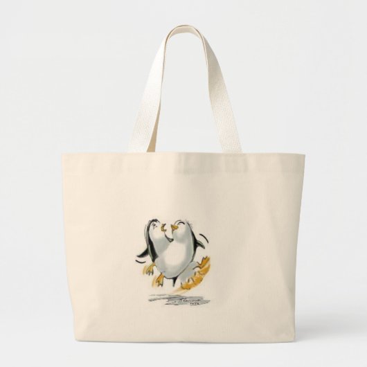 pinguïns glijden grote tote bag (Voorkant)
