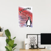 PINGUÏNS GROTE WAARDEN VOORBEELDEN DANS GELUKKIG POSTER (Thuiskantoor)