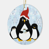 Pinguïns hebben te veel pauzes nodig keramisch ornament (Links)