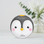 Pinguïn's hoofd Vrolijk kerstkaartje Kaart (Staand voorkant)