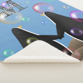 pinguïns houden flippers tegen bubbels sherpa deken (3/4)