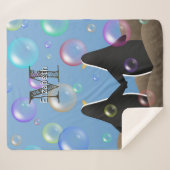 pinguïns houden flippers tegen bubbels sherpa deken (Voorkant (horizontaal))