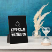 Pinguïns houden kalm en watten aan fotoplaat (Zijkant)