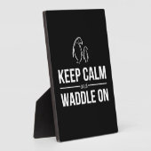 Pinguïns houden kalm en watten aan fotoplaat (Zijkant)