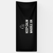 Pinguïns houden kalm en watten aan spandoek (Verticaal)