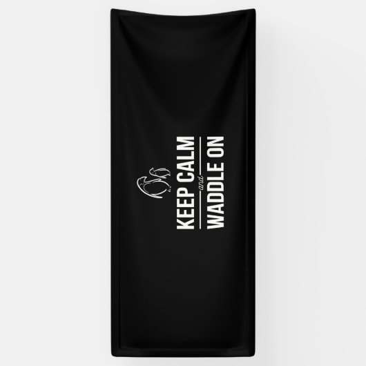 Pinguïns houden kalm en watten aan spandoek (Verticaal)