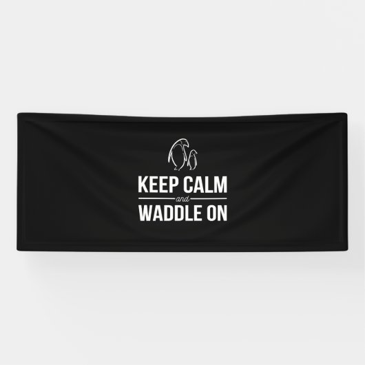 Pinguïns houden kalm en watten aan spandoek (Horizontaal)