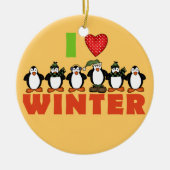 Pinguïns Ik hou van Winter Keepsake Ornament (Voorkant)