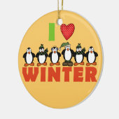 Pinguïns Ik hou van Winter Keepsake Ornament (Links)