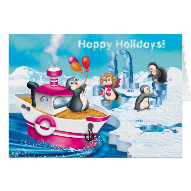 pinguïns in Antarctica (Voorkant Horizontaal)