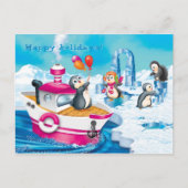 pinguïns in Antarctica Briefkaart (Voorkant)