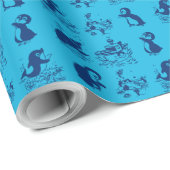 pinguïns in Antarctica Cadeaupapier (Rol Hoek)