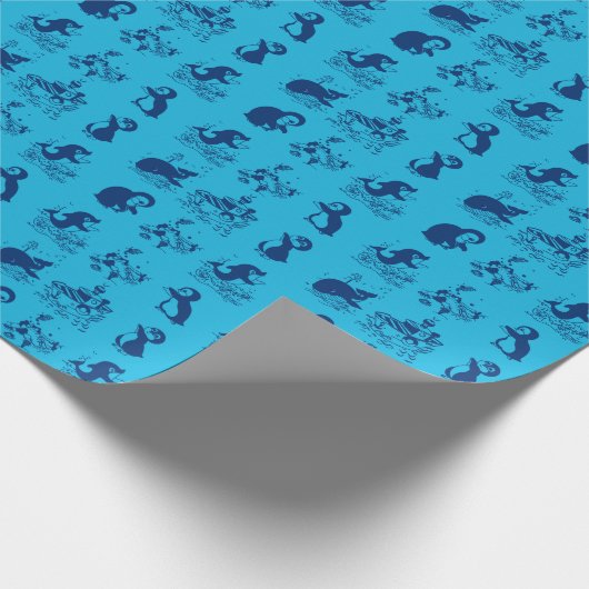 pinguïns in Antarctica Cadeaupapier (Hoek)