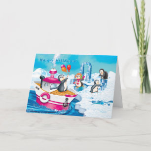 pinguïns in Antarctica Feestdagen Kaart