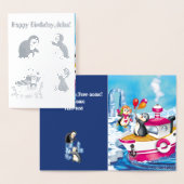 pinguïns in Antarctica Folie Kaarten (Display)