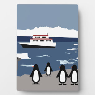 Pinguïns in Antarctica Fotoplaat