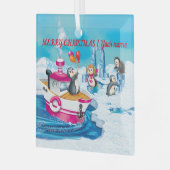 pinguïns in Antarctica Glas Ornament (Voorkant links)