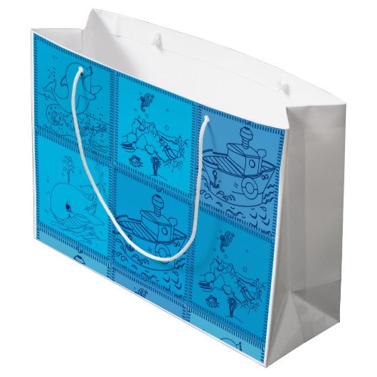 pinguïns in Antarctica Groot Cadeauzakje (Achterkant Gekanteld)