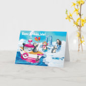 pinguïns in Antarctica Kaart (Gele Bloem)