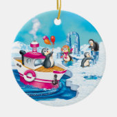 pinguïns in Antarctica Keramisch Ornament (Voorkant)