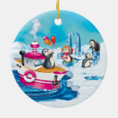 pinguïns in Antarctica Keramisch Ornament (Achterkant)