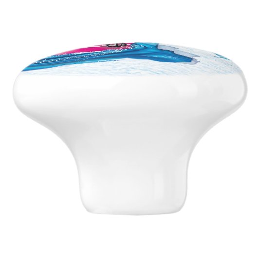 pinguïns in Antarctica Keramische Knop (Zijkant)