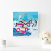 pinguïns in Antarctica Vierkante Klok (Huis)