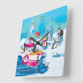 pinguïns in Antarctica Vierkante Klok (Hoek)