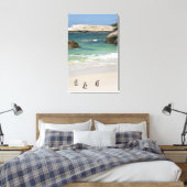 Pinguïns in Boulders Beach, Simons Town, South 2 Canvas Afdruk (Insitu (Slaapkamer))