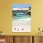 Pinguïns in Boulders Beach, Simons Town, South 2 Canvas Afdruk (Insitu (Woonkamer))