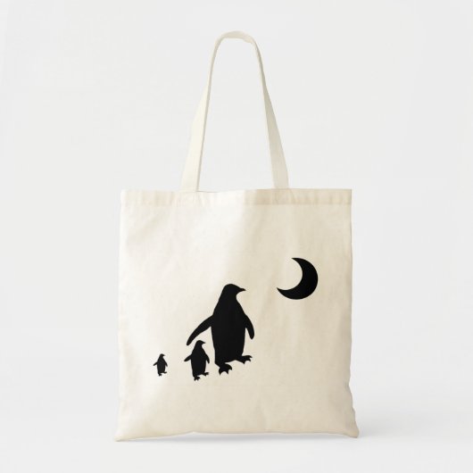 Pinguïns in de Antarctische maan Tote Bag (Voorkant)