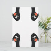 Pinguïns in de hoek Grappig en schattig Briefpapier (Staand voorkant)