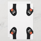 Pinguïns in de hoek Grappig en schattig Briefpapier (Voorkant / Achterkant)