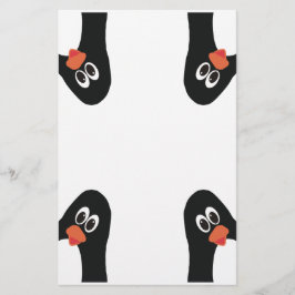 Pinguïns in de hoek Grappig en schattig Briefpapier