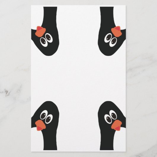 Pinguïns in de hoek Grappig en schattig Briefpapier (Voorkant)
