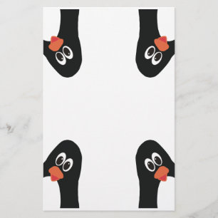 Pinguïns in de hoek Leuk en schattig Briefpapier