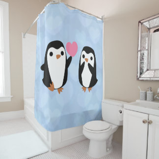 Pinguïns in de liefde douchegordijn