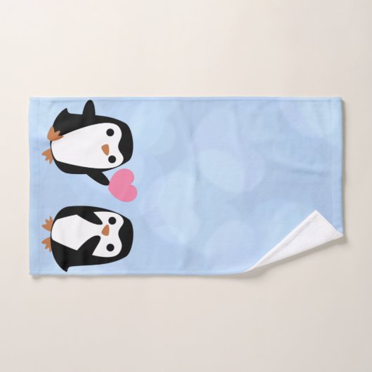 Pinguïns in de liefde handdoek (Handdoek)