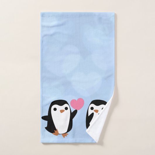 Pinguïns in de liefde handdoek (Handdoek)