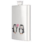 Pinguïns in de liefde heupfles (Links)