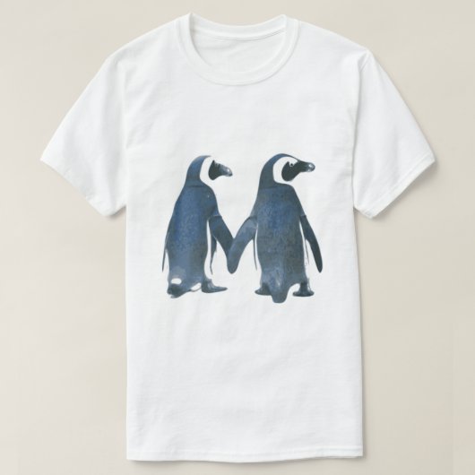 Pinguïns in de liefde t-shirt (Design voorkant)