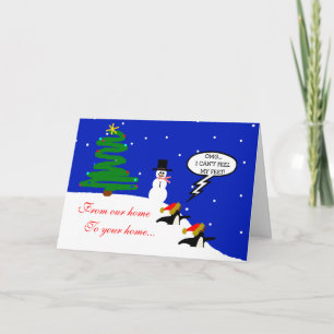 Pinguïns in de sneeuw Kerstmis Feestdagen Kaart