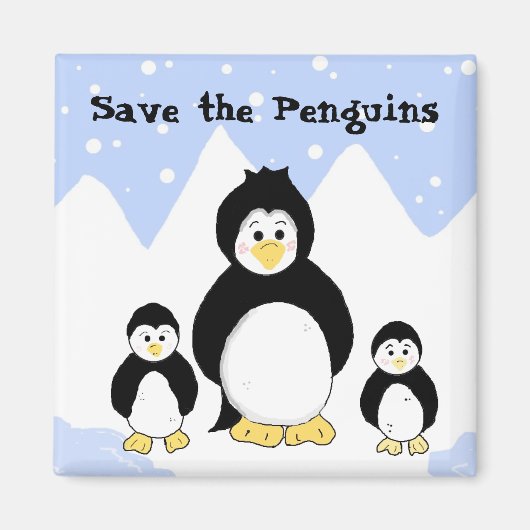 Pinguïns in gevaar magneet (Voorkant)