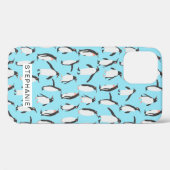 Pinguïns in het sneeuwpatroon Case-Mate iPhone case (Achterkant (horizontaal))