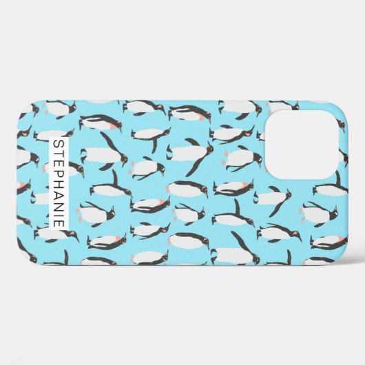 Pinguïns in het sneeuwpatroon Case-Mate iPhone case (Achterkant (horizontaal))