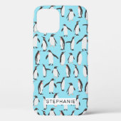 Pinguïns in het sneeuwpatroon Case-Mate iPhone case (Achterkant)