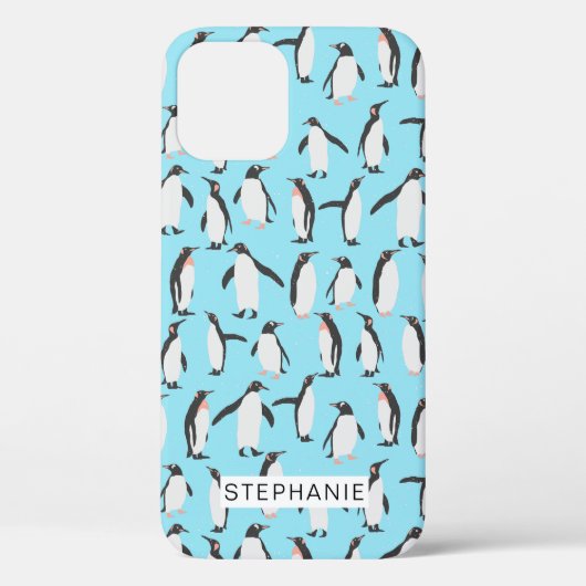 Pinguïns in het sneeuwpatroon Case-Mate iPhone case (Achterkant)