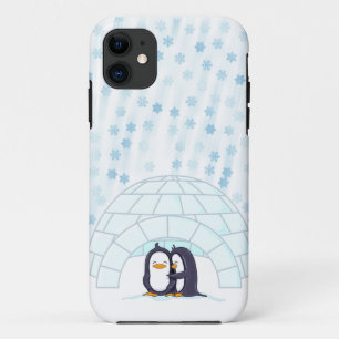 Pinguïns in Igloo tijdens het zagen iPhone 11 Hoesje