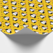 Pinguïns in kerststemming inpakpapier (Hoek)