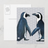 Pinguïns in liefde briefkaart (Voorkant / Achterkant)